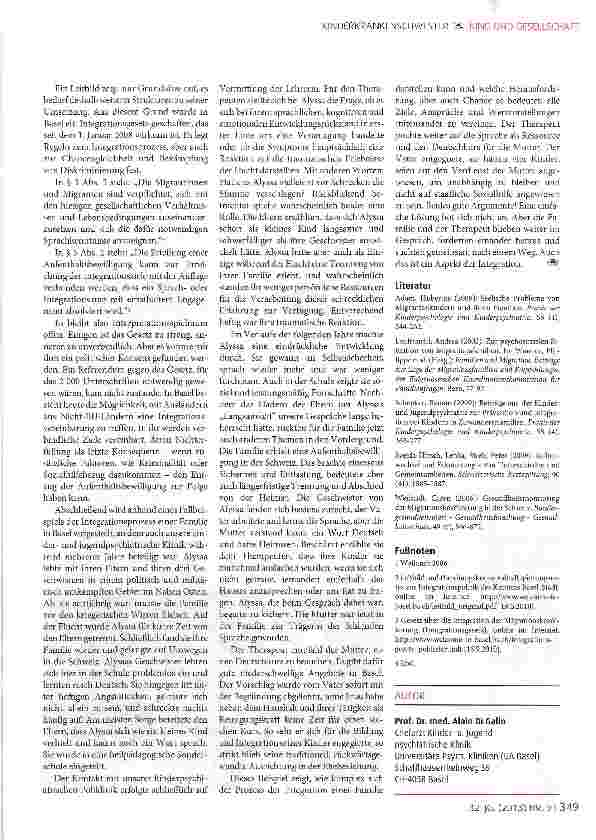 Vorschauseite 3: Risiken und Chancen der Migration aus kinderund jugendpsychiatrischer Sicht