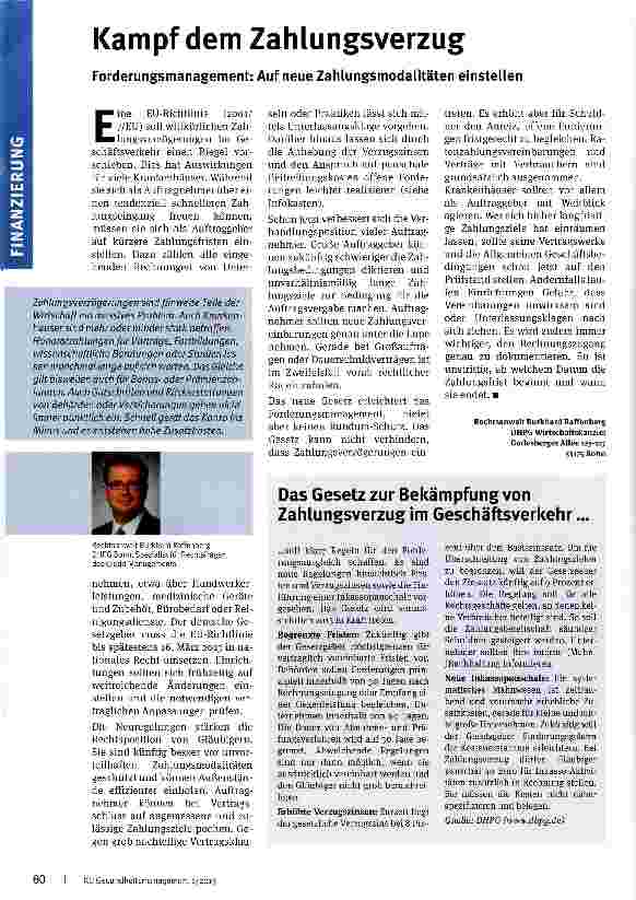 Vorschauseite 1: Kampf dem Zahlungsverzug