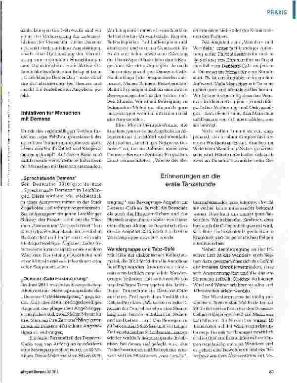 Vorschauseite 2: Ein Netzwerk für Menschen mit Demenz