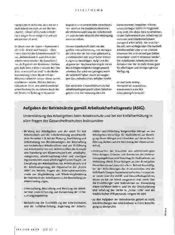 Vorschauseite 3: ARBEITSMEDIZIN
