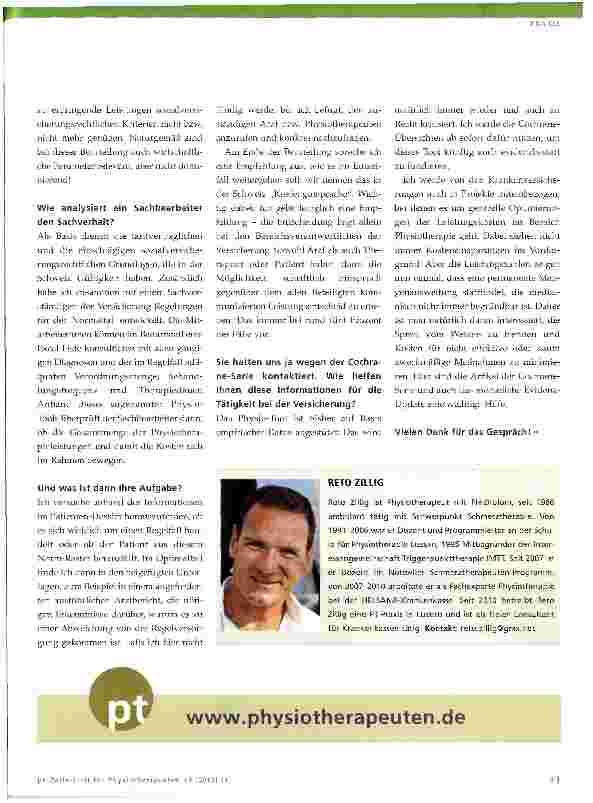 Vorschauseite 2: Was kann ein Physiotherapeut als Berater einer Krankenversicherung bewirken?