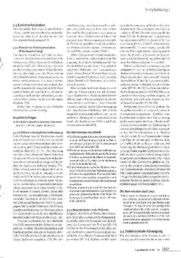 Vorschauseite 4: Prävention der nosokomialen beatmungsassoziierten Pneumonie