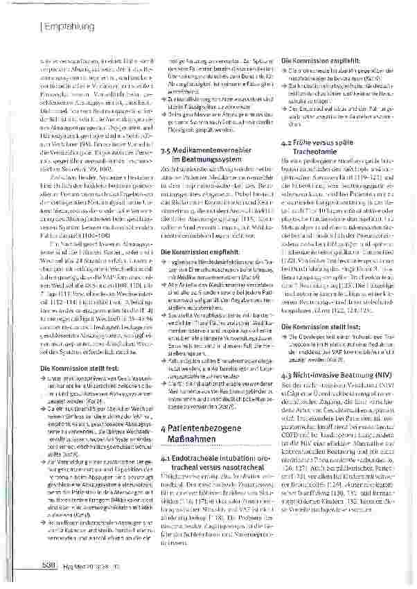 Vorschauseite 5: Prävention der nosokomialen beatmungsassoziierten Pneumonie