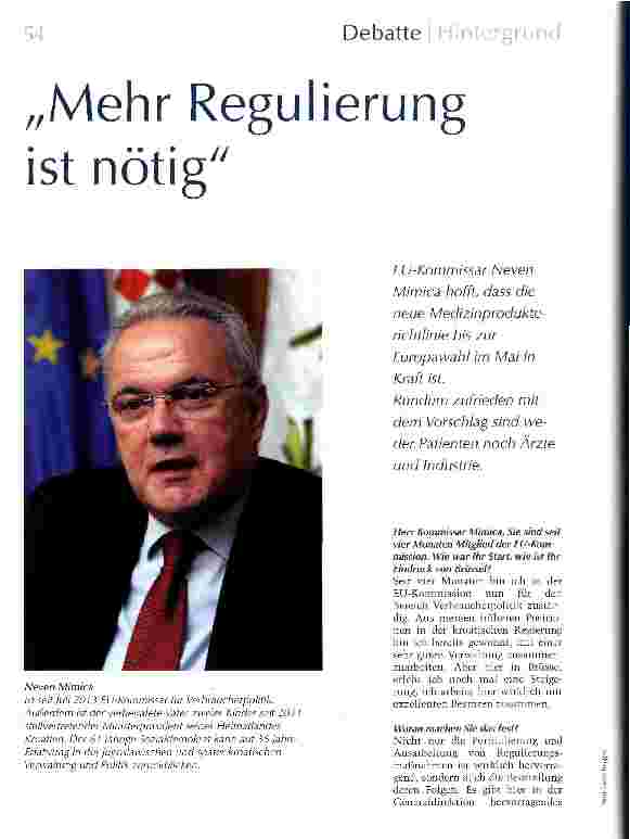 Vorschauseite 1: Mehr Regulierung ist nötig