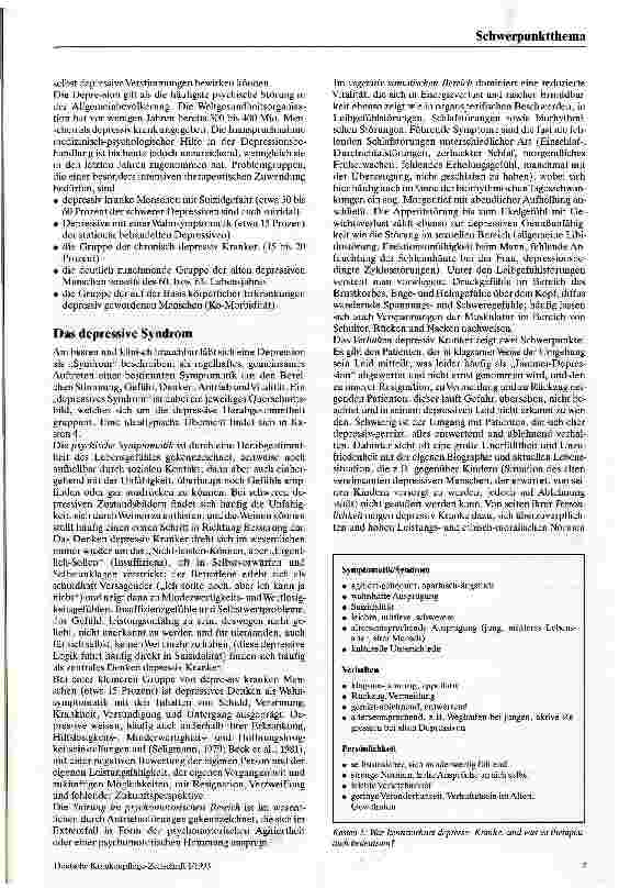 Vorschauseite 3: Erscheinungsformen depressiven Krankseins