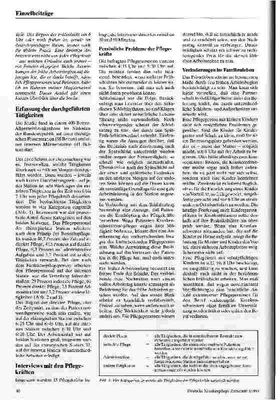 Vorschauseite 2: Die Auswirkungen des Beginns der Frühschicht um 6 Uhr auf Pflegepersonal und Patienten