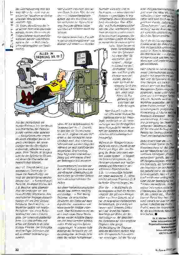 Vorschauseite 2: Der Patient I.T.Zukunft bekommt einen OP-Termin Ein Blick in die schöne neue Welt der Krankenhaus-Informationstechnologie