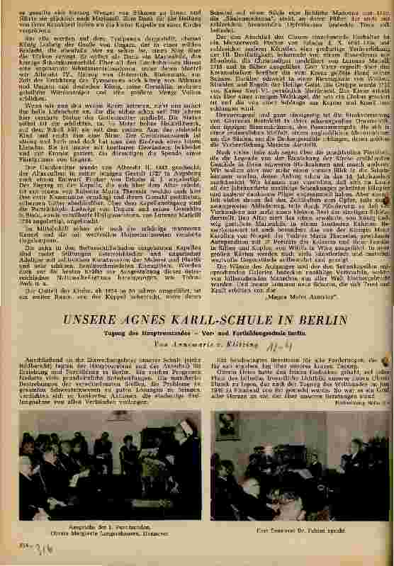 Vorschauseite 1: Unsere Agnes Karll-Schule in Berlin Tagung des Hauptvorstandes - Vorund Fortbildungsschule Berlin