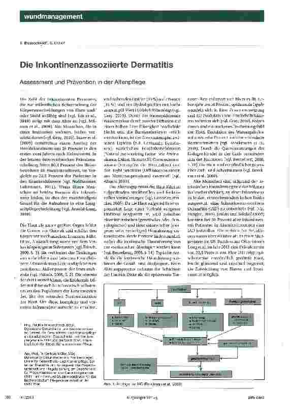Vorschauseite 1: Die Inkontinenzassoziierte Dermatitis