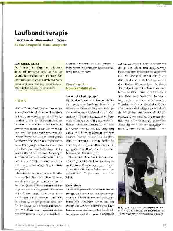 Vorschauseite 1: Laufbandtherapie