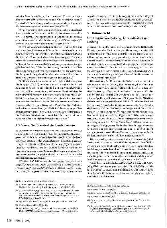Vorschauseite 4: Beamteneid mit EU-Formel -Die Ausrichtung des Diensteids für Bundesbeamte auf das Unionsrecht