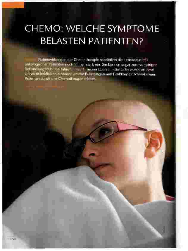 Vorschauseite 1: CHEMO: WELCHE SYMPTOME BELASTEN PATIENTEN?