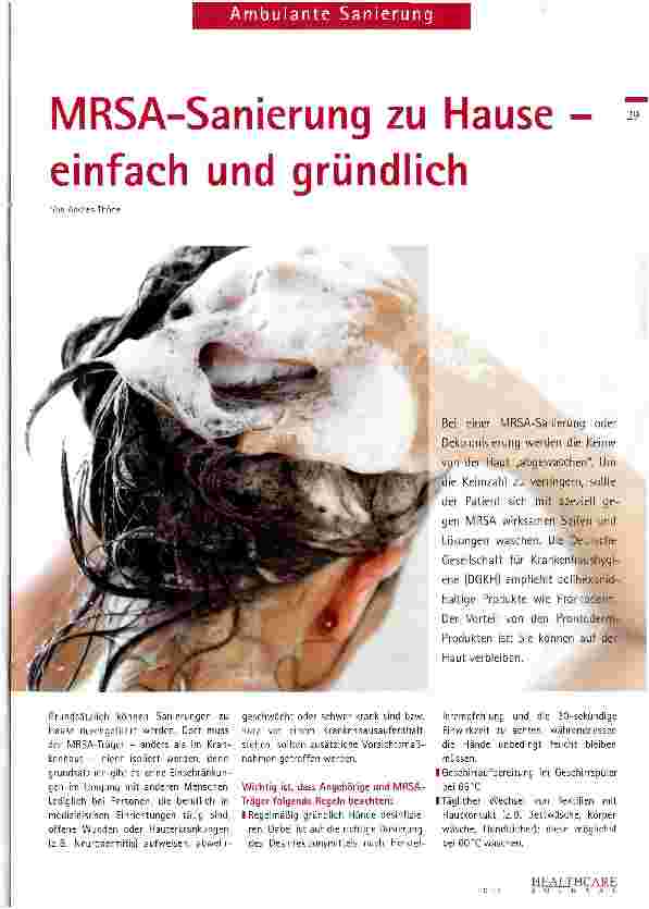 Vorschauseite 1: MRSA-Sanierung zu Hause -einfach und gründlich