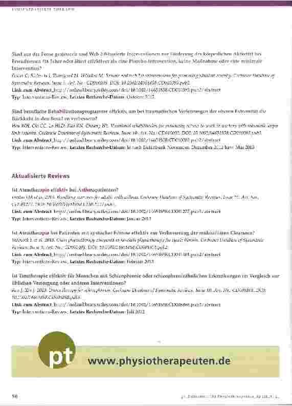 Vorschauseite 5: Cochrane-Update