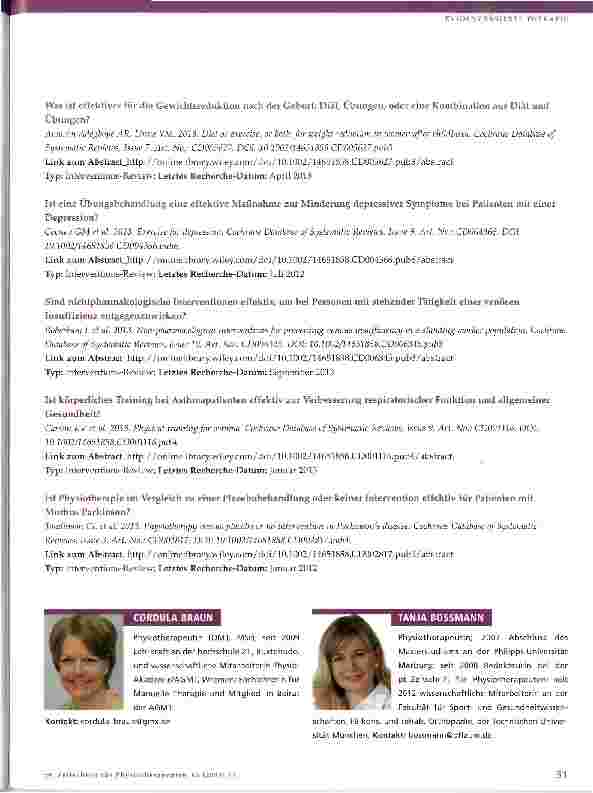 Vorschauseite 6: Cochrane-Update
