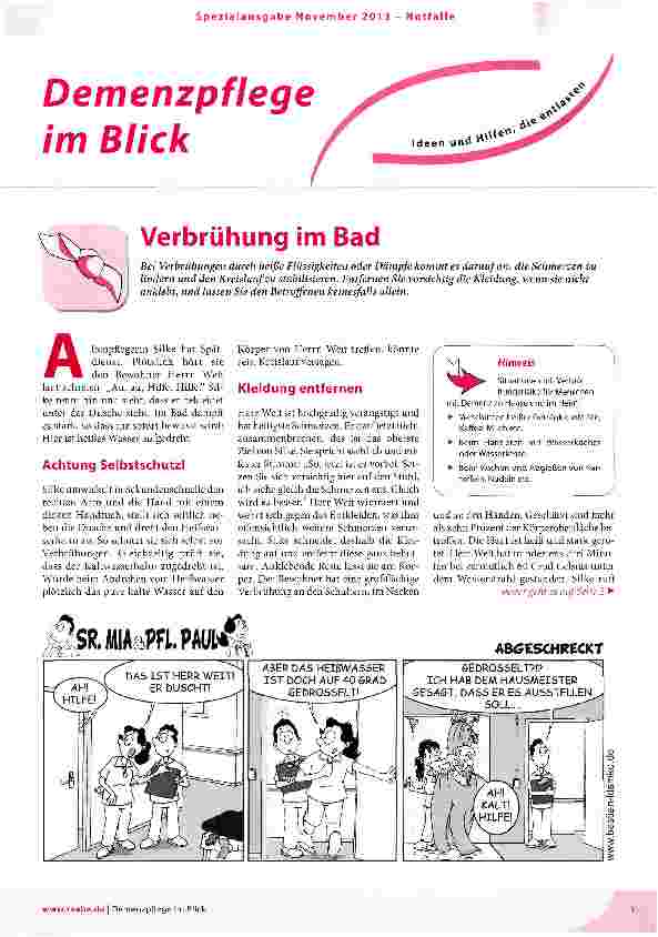 Vorschauseite 1: Verbrühung im Bad