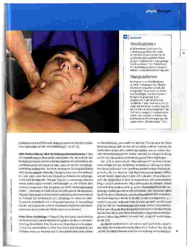 Vorschauseite 2: Dürfen Physiotherapeuten manipulieren?