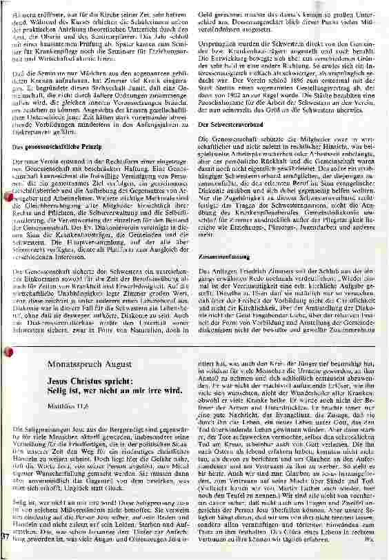 Vorschauseite 4: Das Selbstverständnis der Diakonieschwester gestern und heute