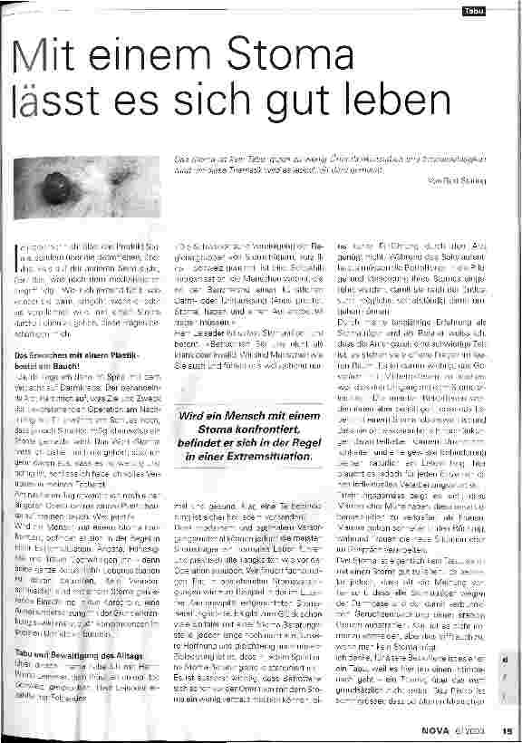 Vorschauseite 1: Mit einem Stoma lässt es sich gut leben