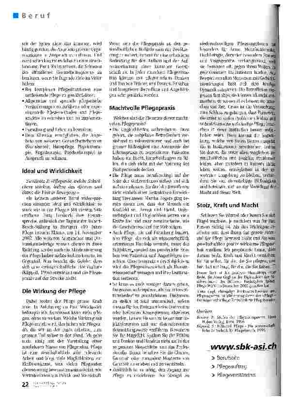 Vorschauseite 3: Der Wert und die Macht der Pflege Berufserfahrung und Kompetenz