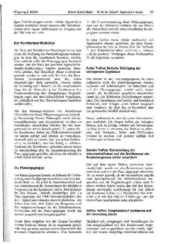 Vorschauseite 2: Fit für die Zukunft: Appreciative Inquiry, eine Großgruppenmethode, die mobilisiert