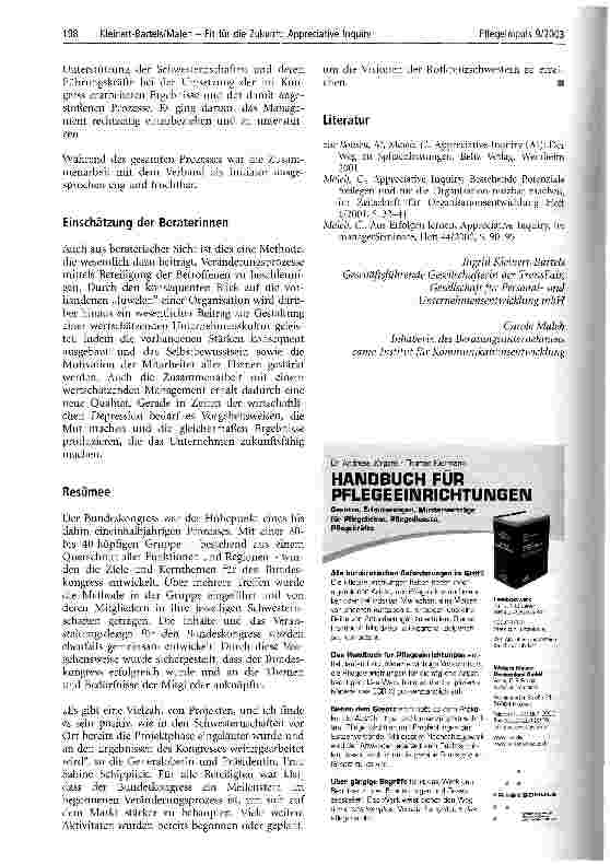 Vorschauseite 5: Fit für die Zukunft: Appreciative Inquiry, eine Großgruppenmethode, die mobilisiert