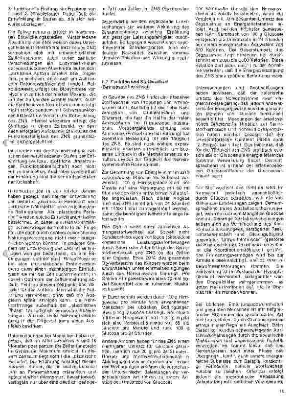 Vorschauseite 2: Einfluß der Ernährung auf Gesundheit und Leistungsfähigkeit 3. Folge: Nervensystem und Sehvermögen