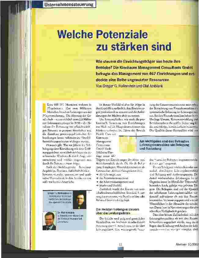 Vorschauseite 1: Welche Potenziale zu stärken sind