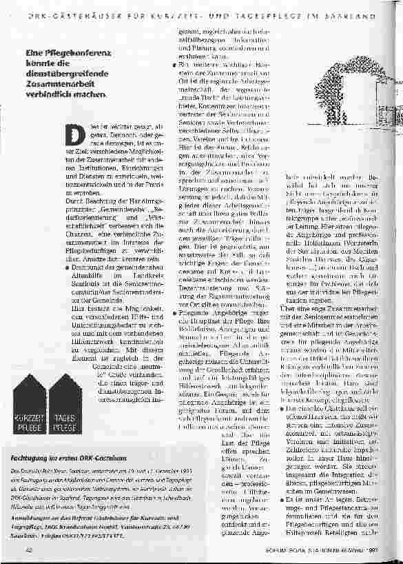 Vorschauseite 4: Tür auf zu einem gemeindenahen Angebot Kurzzeitpflege,Tagespflege