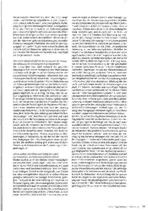 Vorschauseite 4: Hebammengeburten -ein attraktives Geburtsmodell für schwangere Frauen und Hebammen im Spital