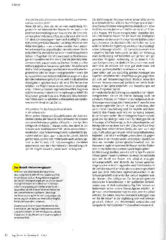 Vorschauseite 5: Hebammengeburten -ein attraktives Geburtsmodell für schwangere Frauen und Hebammen im Spital