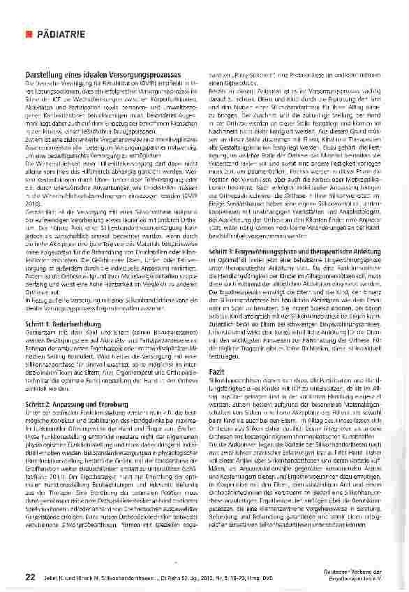 Vorschauseite 5: Silikonhandorthesen bei Kindern mit ICP