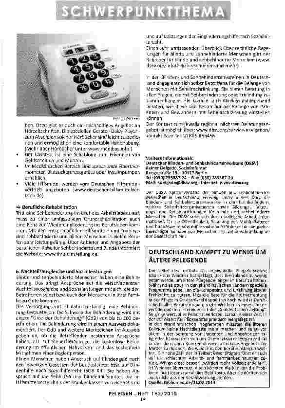 Vorschauseite 4: SCHLECHTE AUSSICHTEN IN DER PFLEGE