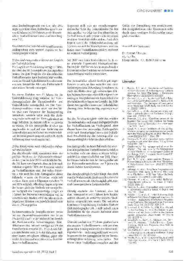 Vorschauseite 4: Idiopathisches VorhoffIimmern - Bedeutung in der medizinischen Risikoprüfung
