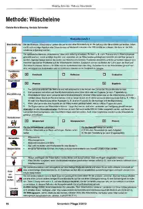 Vorschauseite 1: Methode: Wäscheleine