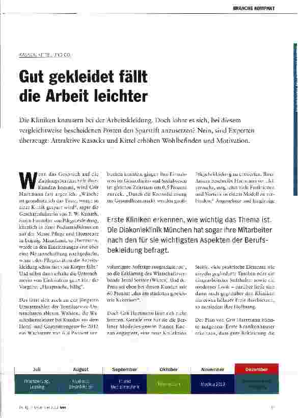 Vorschauseite 1: Gut gekleidet fällt die Arbeit leichter