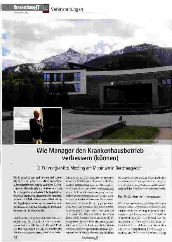 Vorschauseite 1: Wie Manager den Krankenhausbetrieb verbessern (können)
