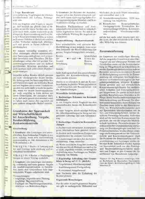 Vorschauseite 4: Ist Sparsamkeit im Krankenhausbau in jedem Falle wirtschaftlich?