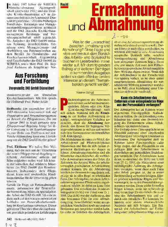 Vorschauseite 1: Ermahnung und Abmahnung