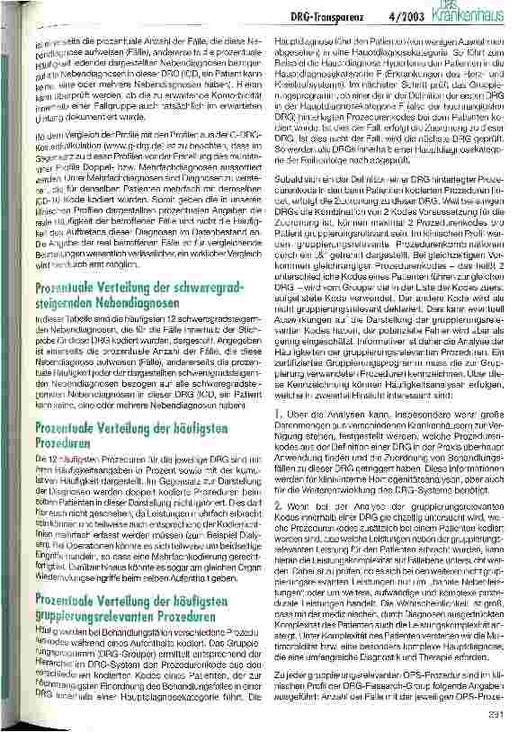 Vorschauseite 3: DRG-Transparenz durch klinische Profile
