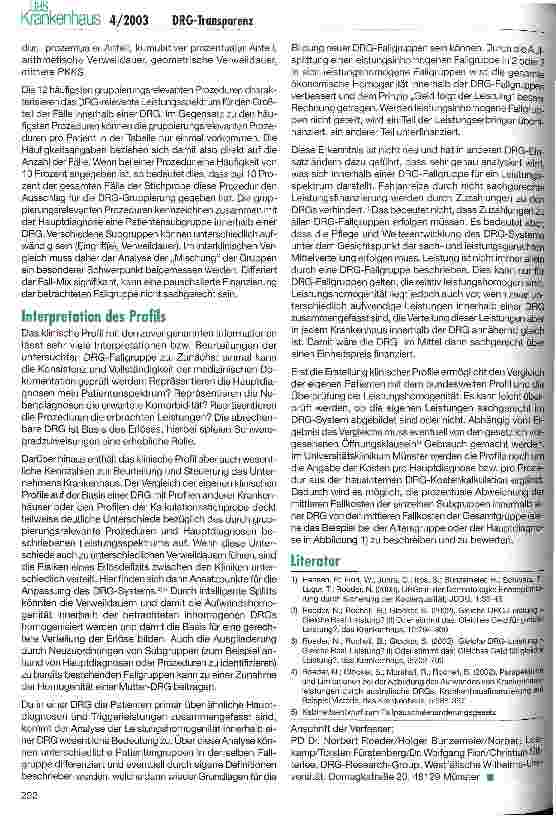 Vorschauseite 4: DRG-Transparenz durch klinische Profile