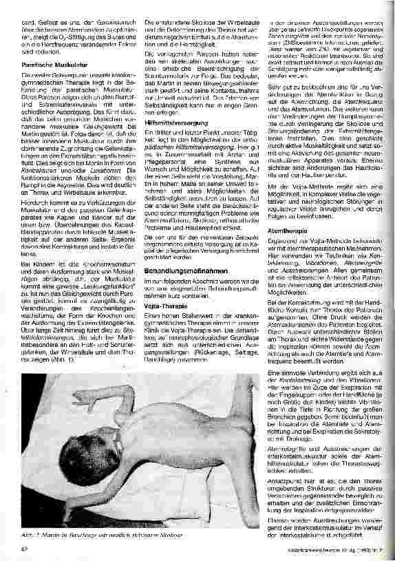 Vorschauseite 2: Krankengymnastische Behandlung eines an Poliomyelitis erkrankten Kindes