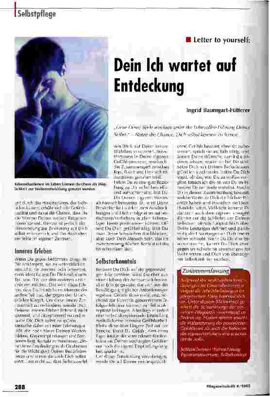 Vorschauseite 1: Dein Ich wartet auf Entdeckung Letter to yourself