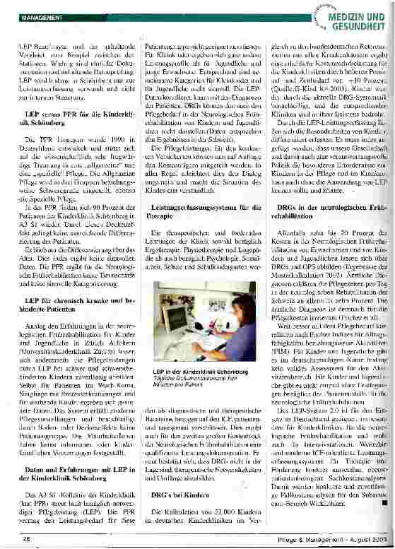 Vorschauseite 2: Leistungserfassung in der Pflege (LEP) in Abhängigkeit zu den DRGs - Praixsbeispiele Konzepte und Ansätze im DRG-Zeitalter (I) - Integrierte Krankenhausund Pflegeleistungen