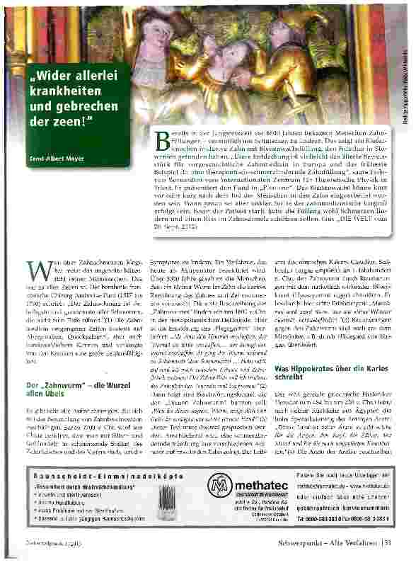 Vorschauseite 1: wider allerlei krankheiten und gebrechen der zeen!