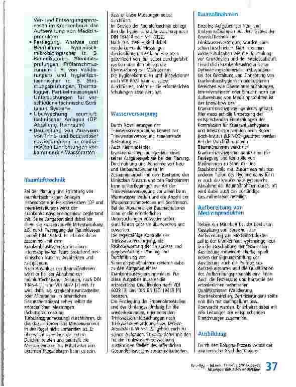 Vorschauseite 2: Der Krankenhaushygieneingenieur