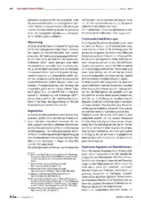 Vorschauseite 2: e-lib.ch: Elektronische Bibliothek Schweiz Eine Erfolgsgeschichte?