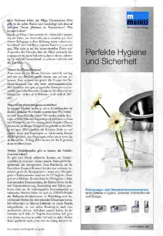Vorschauseite 2: WIR BRAUCHEN GUTE PFLEGERISCHE KONZEPTE