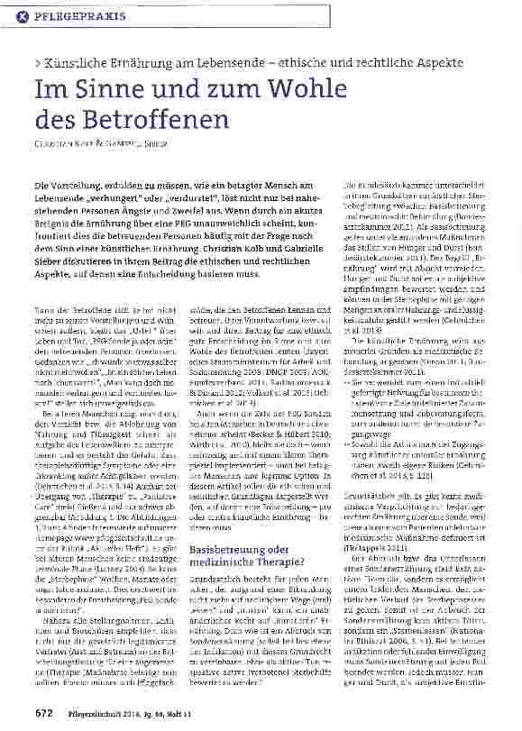 Vorschauseite 1: Im Sinne und zum Wohle des Betroffenen