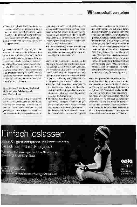Vorschauseite 4: Folge 7: Einige grundsätzliche Überlegungen aus zwei ganz verschiedenen Richtungen: qualitative und quantitative Forschung